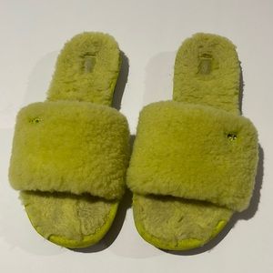 Plush wool UGG slides